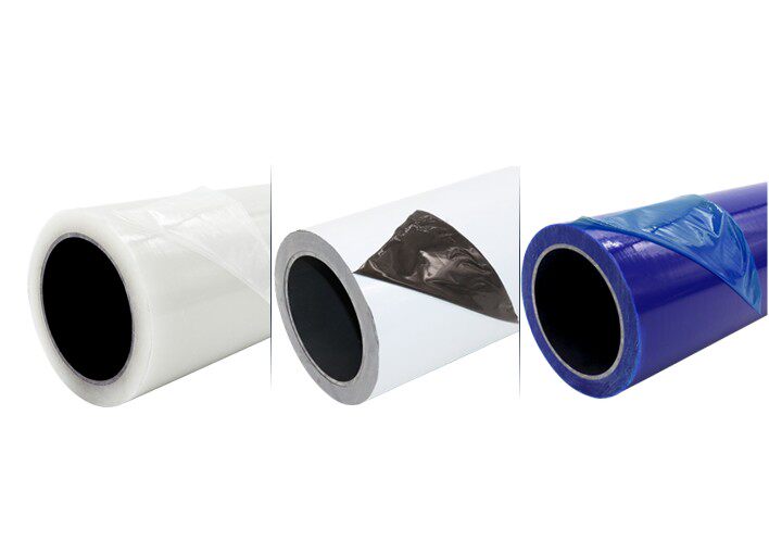 Self-adhesive protective film black and white PE protective film stainless steel adhesive film aluminium film 20CM wide * 100M