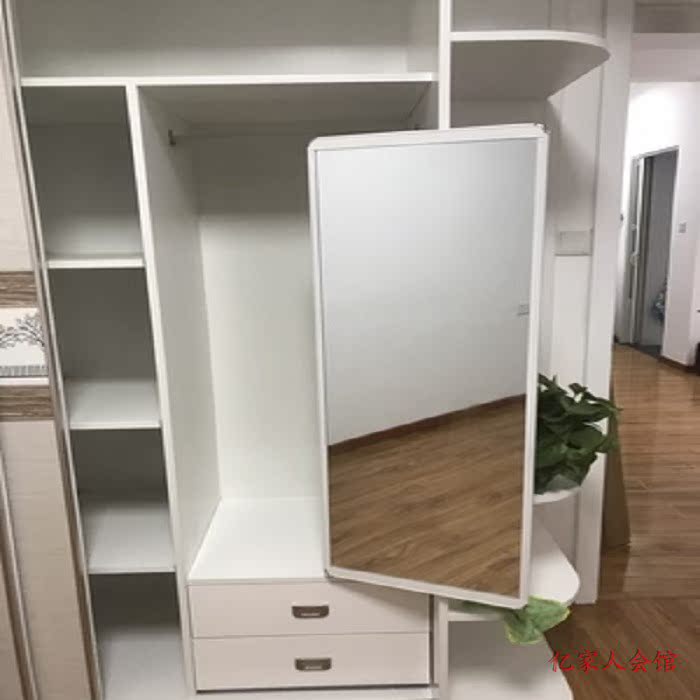 Gương tủ quần áo gương trượt gương xoay tích hợp gương tích hợp toàn thân 360 độ gấp gương kính thiên văn - Gương gương cảm ứng thông minh