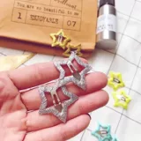 Пара звезд BB Climpift Pentagram Broken Hair Clip Pet Accessory