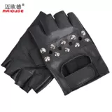 迈欧德 Мужские летние полиуретановые перчатки в стиле хип-хоп, в корейском стиле, без пальцев