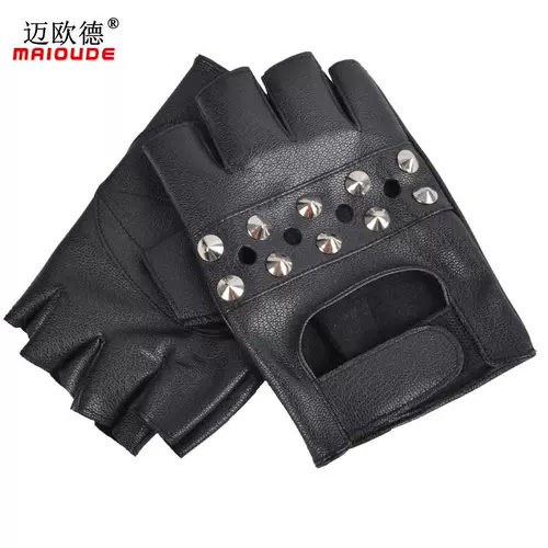 迈欧德 Мужские летние полиуретановые перчатки в стиле хип-хоп, в корейском стиле, без пальцев