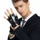 Демисезонные флисовые мужские перчатки подходит для мужчин и женщин, без пальцев