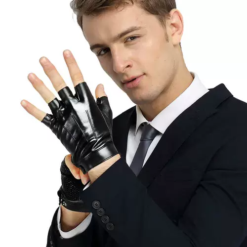 Демисезонные флисовые мужские перчатки подходит для мужчин и женщин, без пальцев