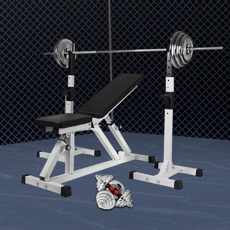 Dumbbell bench bench press rack barbell rack Squat rack Multi-function weightlifting bed barbell suit Sports fitness equipment Household