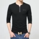 Áo khoác nam mùa thu áo thun dài tay phiên bản Hàn Quốc của phân bón cộng với áo thun nam XL áo thun dài tay cotton mỏng nam