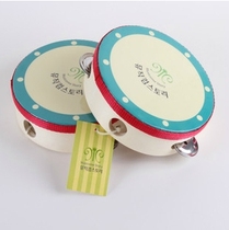 Wooden tambourine childrens hand drum percussion instrument early education kindergarten instrument