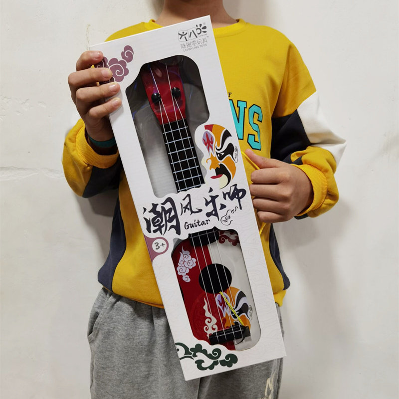 Children's guitar toy can play simulation ukulele mini variety of guitar portable gift box kindergarten gift