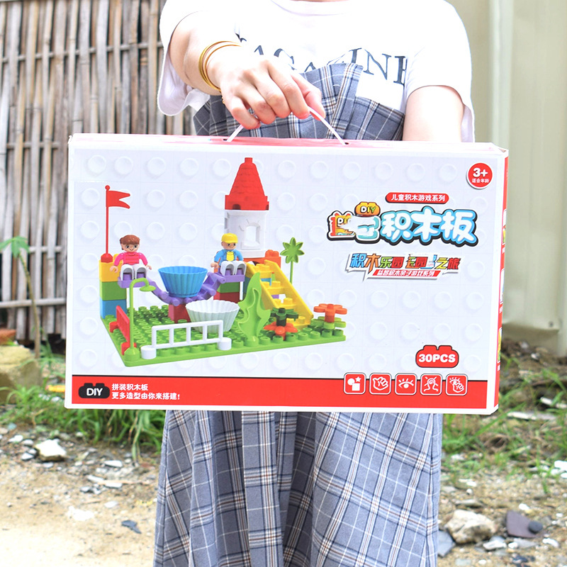 Children Assembly Building Block Toy Splicing Collabed Building Block Kit Building Block Table Toy Kindergarten Training Institution Gifts