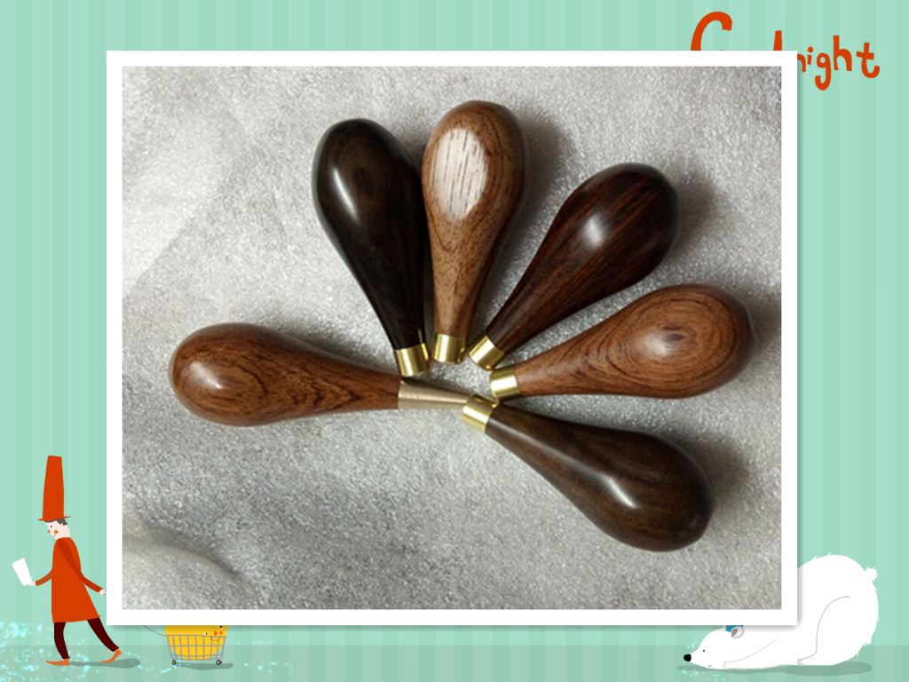 Handmade leather leather tools, wood handle trimmer, edge trimmer, awl, grinding stick, purple sandalwood, etc.