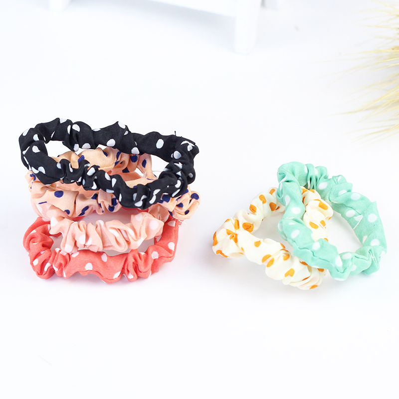 South Korea Po Dot Cloth Art Rabbit Ears hair Hair Ornaments Hair Circles Rubber Band Hair Cord Hair hair Hair Flowers Children Hair Circles