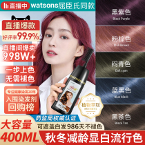 The hair dye plant's natural non-stimulating genuine brand foam pure self-dye black tea white woman at home