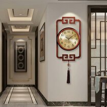 Kaiqin new Chinese wall clock Chinese style retro creative decorative clock living room mute household Chinese simple clock