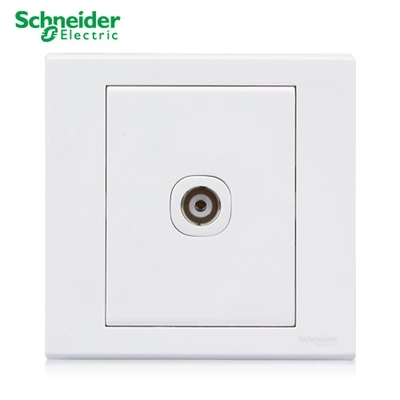 Schneider (Schneider) switch socket Ruyi EV51TV single-link TV Yalwhite panel socket