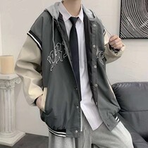 Hooded sweatshirt men autumn ins trendy clothes loose Joker fashion brand jacket summer thin coat