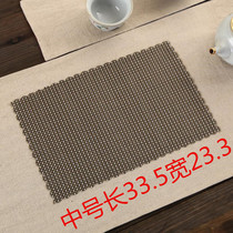 Kung Fu tea set accessories thickened bamboo tea mat insulation tea disc mat tea residue filter wear-resistant bamboo mat 3 sheets