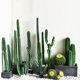 Artificial Cactus Column Made of Green Pu Material for Decoration and Window Display