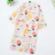 Mùa xuân / mùa hè 2020 áo ngủ mỏng hai lớp vải bông mỏng của phụ nữ kimono dài, yukata và áo nịt gió váy ngủ - Night Robe