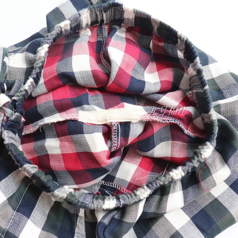 Mùa xuân và mùa thu cotton đôi gạc pyjama quần nam quần mỏng phần cotton nhà quần kích thước lớn cộng với lưới giải trí chất béo quần âu nam