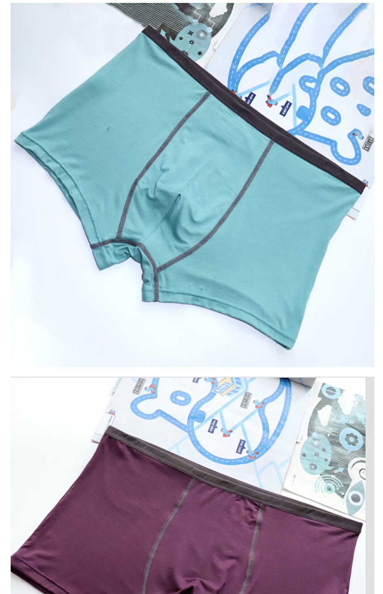 Modal nam đồ lót boxer eo eo thoáng khí XL trẻ trung gợi cảm quần bốn góc U thun lồi cộng với phân bón quần lót chữ c