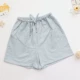 Quần short cotton gạc nữ mùa hè quần cotton mỏng pyjama cotton hai lớp quần nhà kích thước lớn hoa sọc ba quần