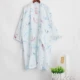 Cặp đôi mùa hè cotton đôi gạc áo ngủ cardigan yukata Nhật Bản và áo ngủ nữ gió áo choàng nam kích thước lớn hoa