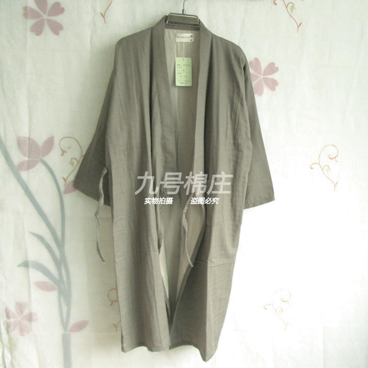 Nhật bản yukata cardigan mùa hè nam kimono nữ màu rắn mùa xuân và mùa thu phần mỏng và gió mồ hôi quần áo hấp bông gạc áo ngủ áo ngủ