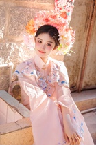 Quanzhou Xunpu hairpin flower headband garden winter Hanfu womens Ming-made daily cloud shoulder heavy industry embroidered horse face skirt
