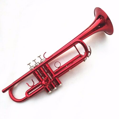 Renaston trumpet instrument descending B tone color red blue green black brass instrument small number