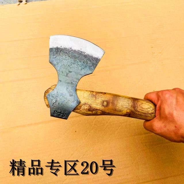 (Boutique axe area)Viking tomahawk Outdoor big axe Pure steel axe Crack material tree cutting hand forged American axe