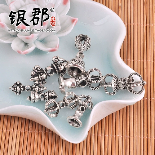 S925, аксессуары, четки из круглых бусин ручной работы, четки бодхи, аксессуар, серебро 925 пробы, DIY