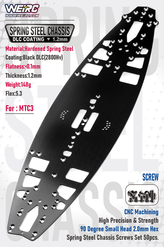 Mtc3 Dlc Spring Steel Chassis Mtc3 Spring Steel Base Plate Dlc Coating Mtc3 Dlc Spring Steel Chassis Mtc3 Spring Steel Base Plate Dlc Coating
