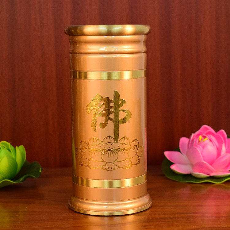 Household incense tubes for Buddha incense tubes pure copper Buddha utensils lucky Buddha hall installed incense tubes God of wealth for Buddha lotus