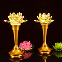 Buddhas former lotus light for the Buddha lamp with crystal led for the lamp electric candle lamp with glazed lanterns and lanterns The lantern is long Ming lotus lamp