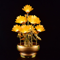 For the Buddha lamp led lotus flower bonsai Buddha for the lamp glazed Buddha lamp plug-in for the lamp Buddha front long Ming light for the Buddha Lotus lamp