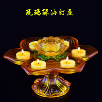 For the Buddha lamp glazed seven star lamp wax candle holder for home Buddha lamp Buddhist front light Changming lamp Fortune Lamp Ghee Lotus lamp