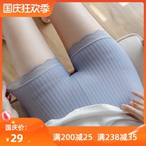 Safety pants-free underwear two-in-one womens anti-light seamless non-curled lace lace plus size bottoming shorts