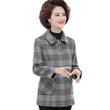 Весеннее демисезонное шерстяное пальто для матери, для среднего возраста, коллекция 2021, большой размер, 50 лет