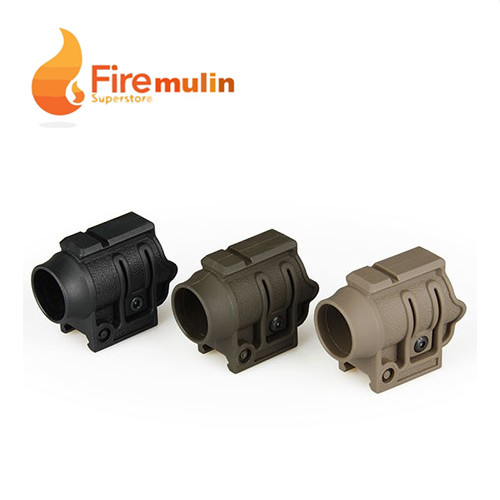 Tactical flashlight fixture 20mm mouth bracket track 25 4 pipe flashlight special clamp laser fixture