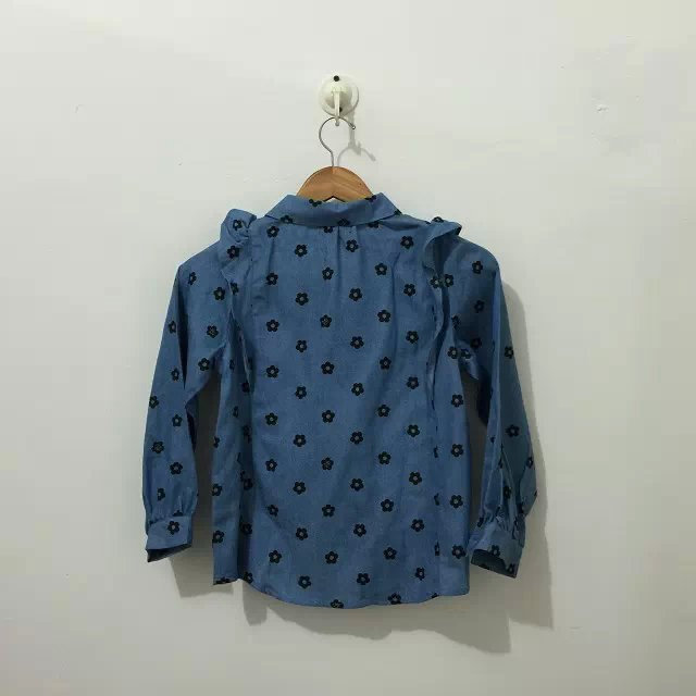 Chemise fille à manche longue en coton - Ref 2086612 Image 7