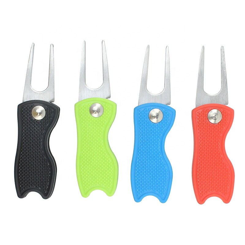 Golf Green Fork Folding Golf Lawn Repair Fork Tool Plastic Handle Mark Tool Accessories