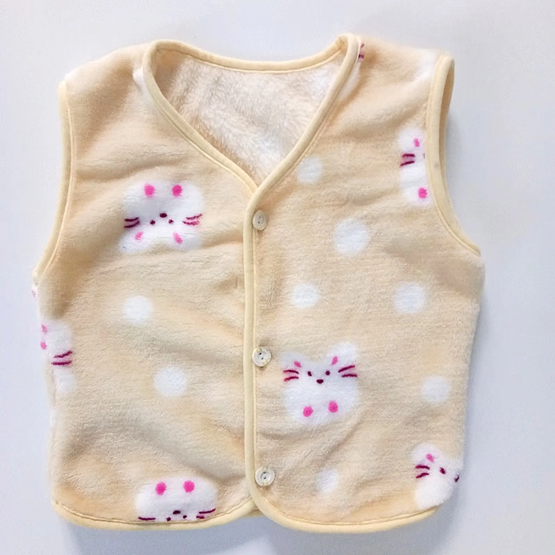 Mùa thu và mùa đông trẻ em vest sang trọng bé trai và bé gái flannel không tay vest bé ấm áp vest vai thủy triều bé quần áo gile trẻ em