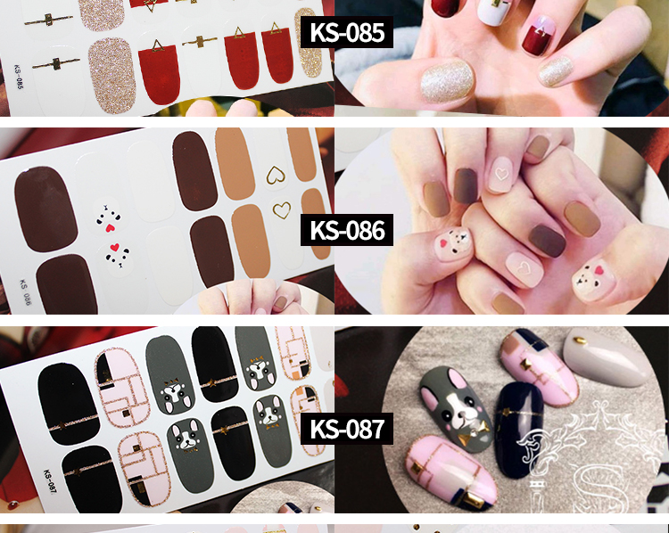 Nail Sticker Không thấm nước Lasting Nail Sticker Full Sticker Hàn Quốc 3d Nail Patch A Piece Nail Ba Lan Nail Thành phẩm - Sơn móng tay / Móng tay và móng chân sơn móng tay màu xanh ngọc lục bảo