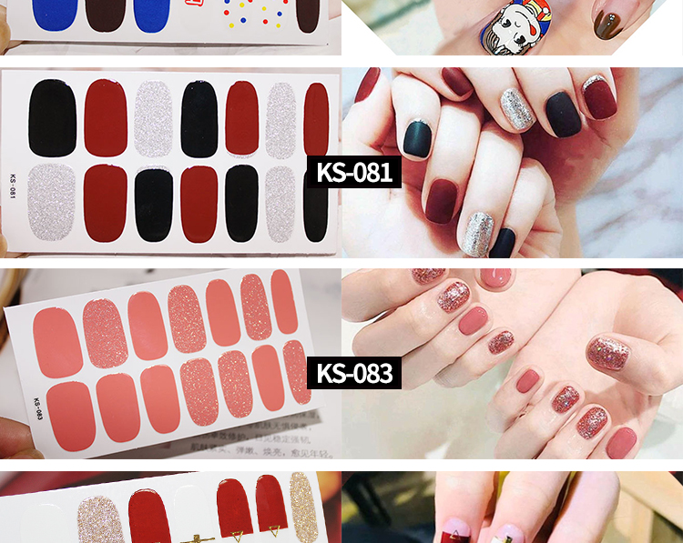 Nail Sticker Không thấm nước Lasting Nail Sticker Full Sticker Hàn Quốc 3d Nail Patch A Piece Nail Ba Lan Nail Thành phẩm - Sơn móng tay / Móng tay và móng chân sơn móng tay màu xanh ngọc lục bảo
