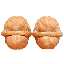 Open back toad head play walnut dwarf pile boring point old tree Yanqing golden toad hand toy collectible mens and womens antique walnut