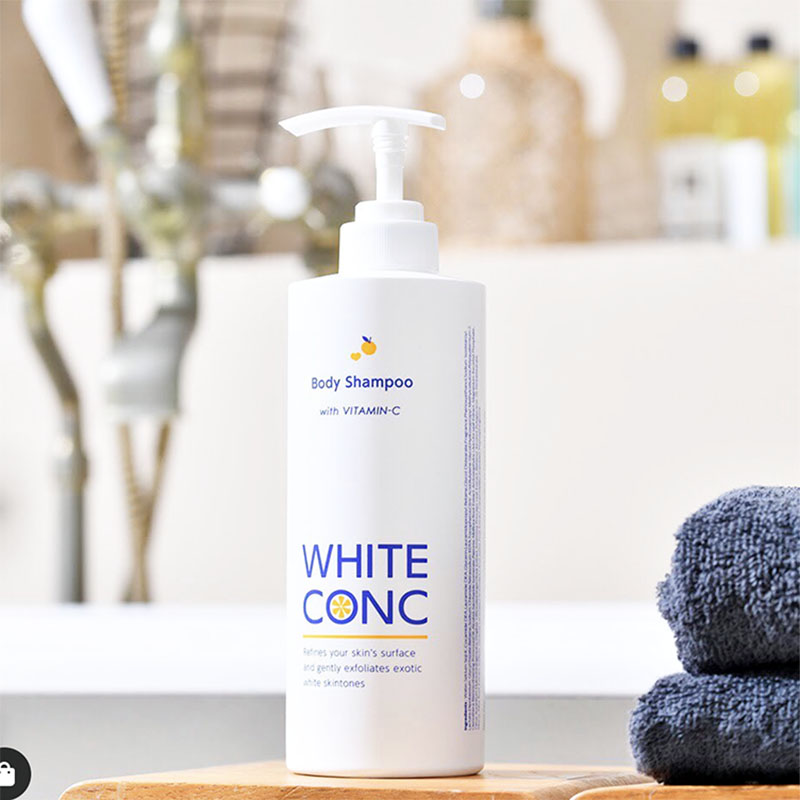Spot Japan WHITE CONC vitamin C body brightening skin shower gel value large-capacity family pack 600ml