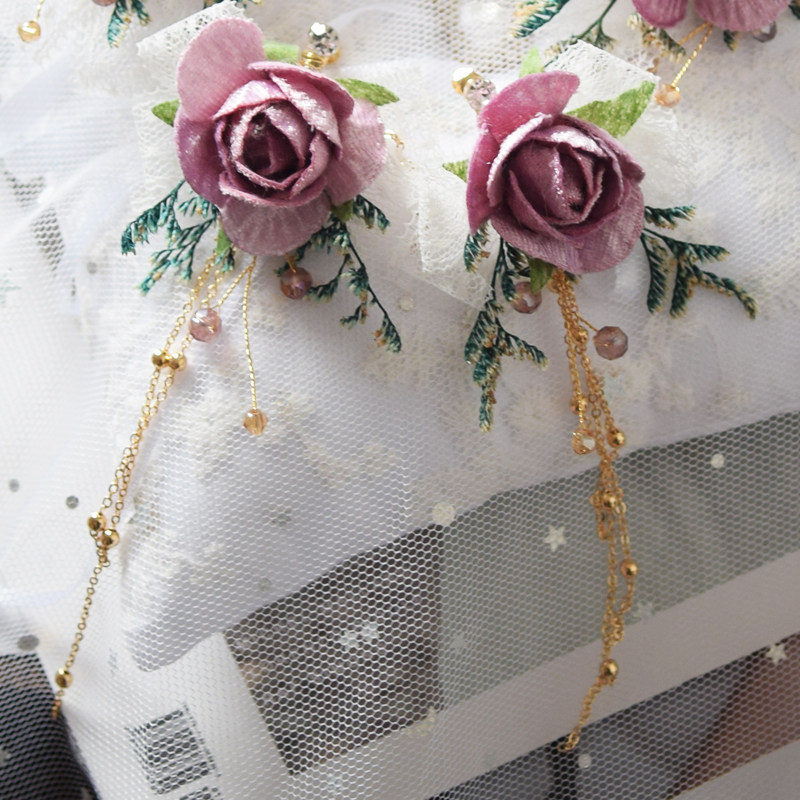 Son Bridal Bridal Wedding Dress Headwear Super Fairy Sweet Hair Clip Earrings Necklace Necklace 2020 New Korean-style Wedding Hair Accessories