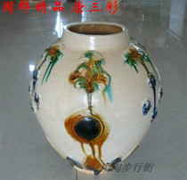 Ceramic Pendulum Household Jewelry Tang Sancai Ancient Pavilion Living Hall Staguate Pendulum Hotel Decoration Play Collection