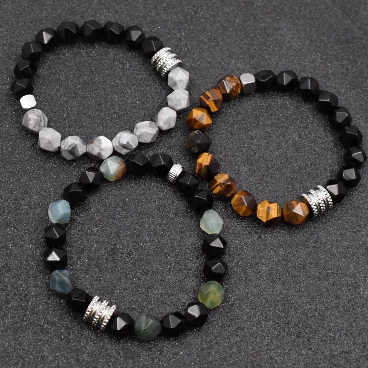 Faceted Natural Stone Bracelet for Men, Trendy Niche High-End Tiger Eye Stone Bracelet, Jewelry Gift for Boyfriend/Girlfriend Faceted Natural Stone Bracelet for Men, Trendy Niche High-End Tiger Eye Stone Bracelet, Jewelry Gift for Boyfriend/Girlfriend