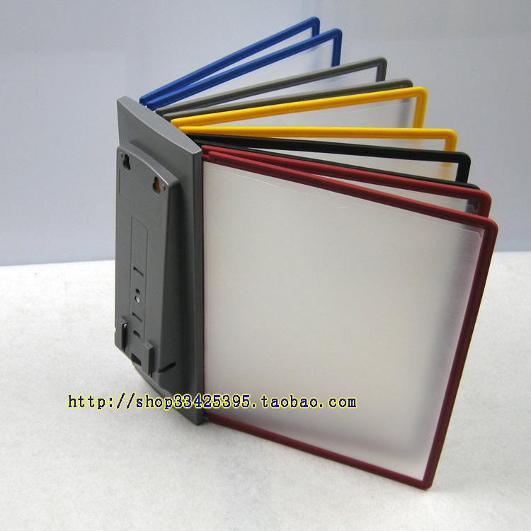 Plastic display stand Hanging file rack File display rack Data rack clip Wall-mounted file rack