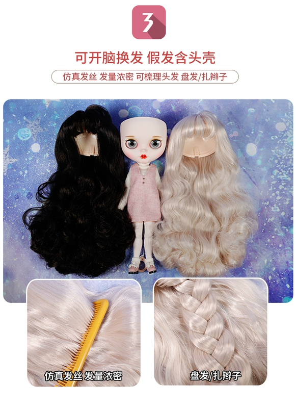 ICY DBS con búp bê nhỏ blythe búp bê khớp mờ khuôn mặt trang điểm để thay đổi để thay đổi sản phẩm bộ quà bé gái